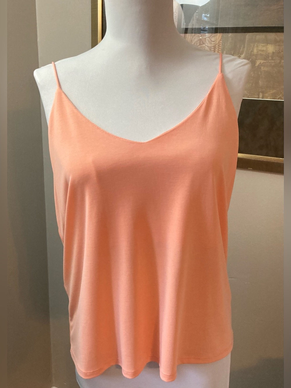 Maurices Peach V-Neck Spaghetti Strap Camisole Size Large Super Soft